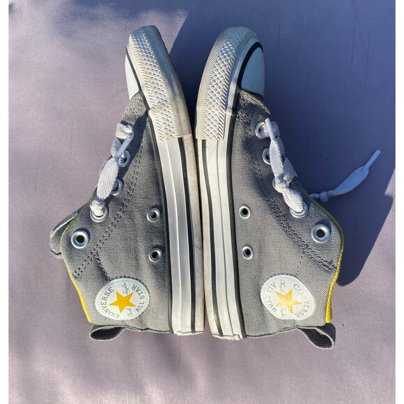 Converse Chuck Taylor All Star Street Mid All Star Grey/ YellowYouth Size 12 - Picture 5 of 8